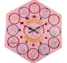 Handcrafted Physio Therapy Theme Wall Clock